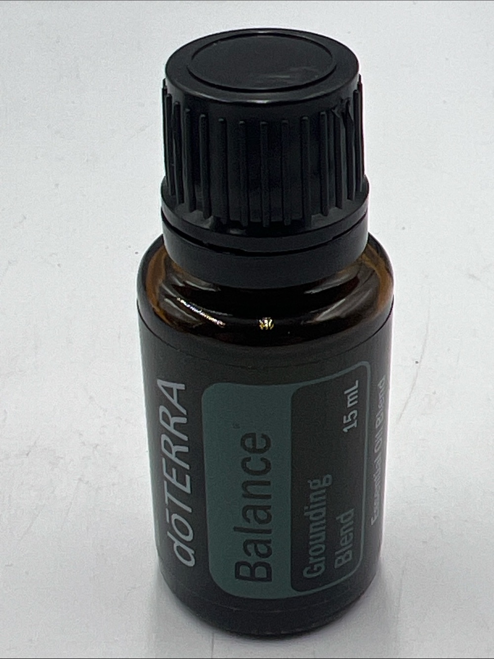 Doterra Balance Essential Oil Bottle with Green Label and Black Cap exp 01/24